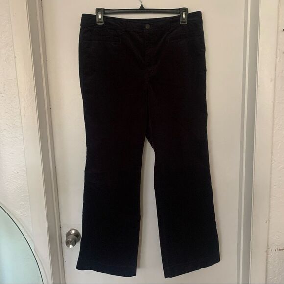 Talbots Wide Leg Pants Sz 16 Blue Stretch Dress Pants Trousers - Picture 2 of 10